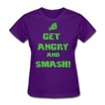 Get Angry And Smash! Womens T Shirt S-XXL