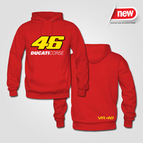 Valentino Rossi The Doctor VR46 Sun & Moon MotoGP Hoodie Red