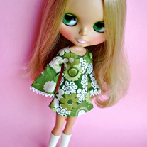 Green Modbelle Dress for Neo Blythe
