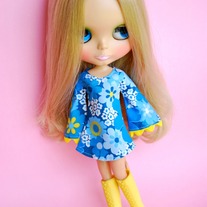 Blue Modbelle Dress for Neo Blythe