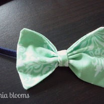(on sale!) bow headband in minty green + blue