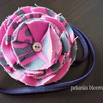 (on sale!) petal headband in pink + grey