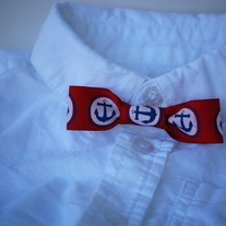 Littlest Sailor Red Bow Tie