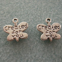 Butterfly "Created for you" Charm