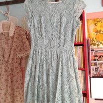 RESERVED forever 21 dusty green lace dress L