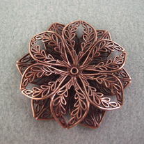 Copper filigree flower