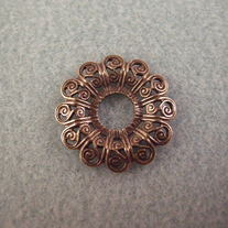 Gold Filagree flower 20mm