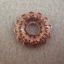 Copper filigree flower 20mm