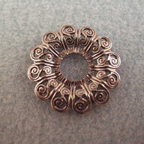 Silver 20mm flower finding