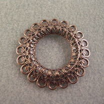 35mm Filigree finding/silver