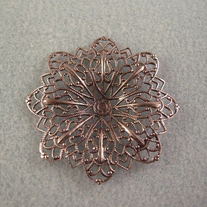 40mm copper flower/silver
