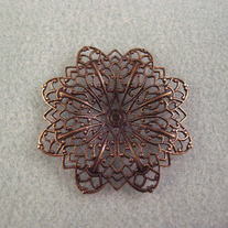 40mm copper flower/gold