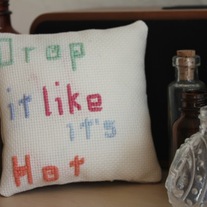 drop it like it's hot: mini throw cross-stitch