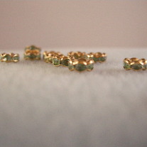 Gold Plated Rondelle/Peridot