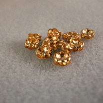 Gold Plated Rondelle/Light Topaz