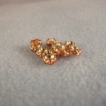 Gold Plated Rondelle/Dark Topaz