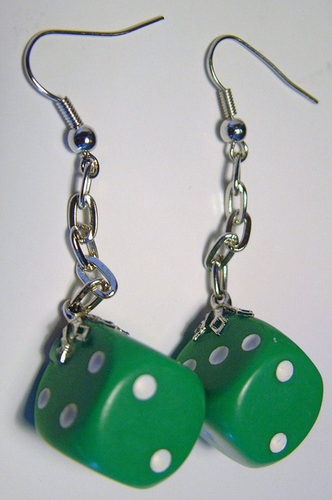 Dice earrings