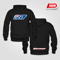 Casey Stoner Kuri Kuri Boy MotoGP #27 Hoodie Sweats Black