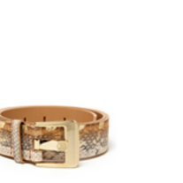 Vince Camuto Leather Logo Buckle Belt