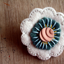 pleased as punch felt flower pin