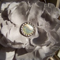 Grey Butterfly Hair Clip/Pin