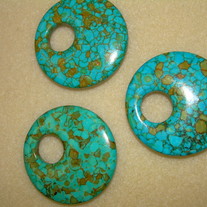 Mosaic Turquoise ~ round pendant