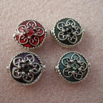 Enameled pewter spacer/slider