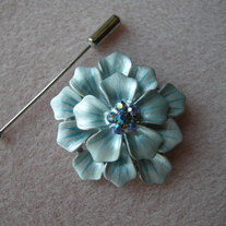Flower Brooch/Lt. Aqua