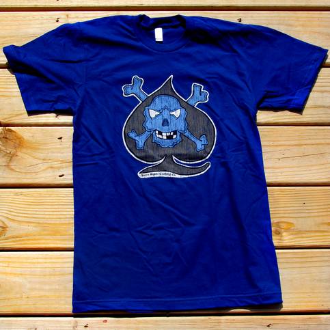 Skully Spade T-Shirt - Mens - Blue