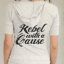 Rebel with a Cause Women's Deep V-Neck Hoodie
