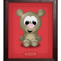 B is for Bear - Giclee Art Print 8 in x 10 in