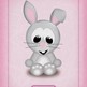 B is for Bunny - Giclee Art Print 8 in x 10 in - Thumbnail 2