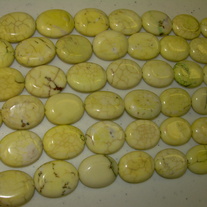 Yellow Howlite ~ Oval
