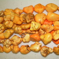 Howlite ~ Orange nugget