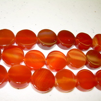 Red Agate ~ Puffed Coin