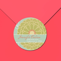  In Full Bloom - 20 Round Address, Thank You, Wedding or Packaging Stickers - Personalize