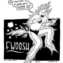 Convention Sketch Leftovers: Farting Human Torch