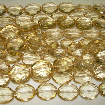 Crystals - Champagne Faceted Oval