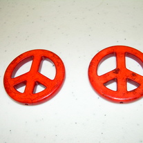 Peace Sign ~ Dark Orange