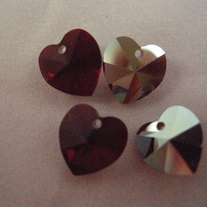 Swarovski 10mm heart pendant