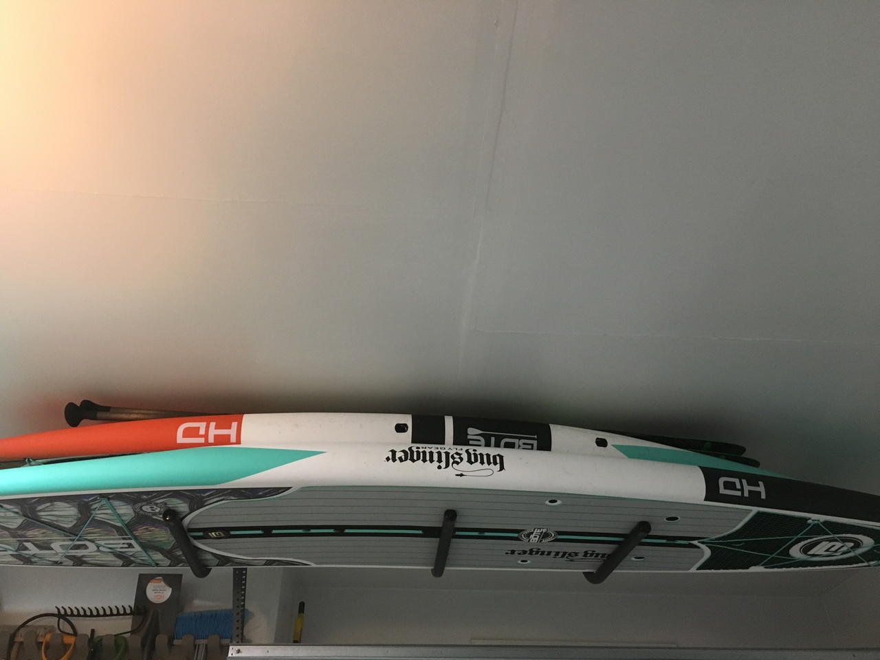 SUP Ceiling Rack Paddle Board Ceiling Rack StoreYourBoard