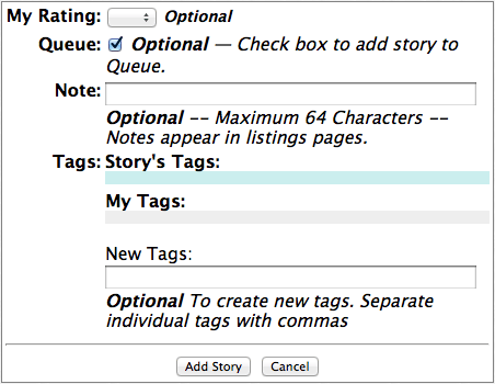 Bookmarking form