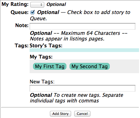Form with tags in it