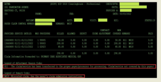 C5s2 forwarded to another payer