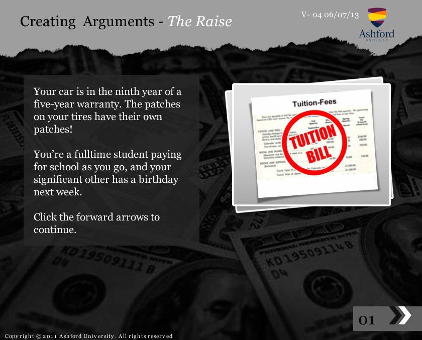 Ashford module 4  creating arguments   the raise  