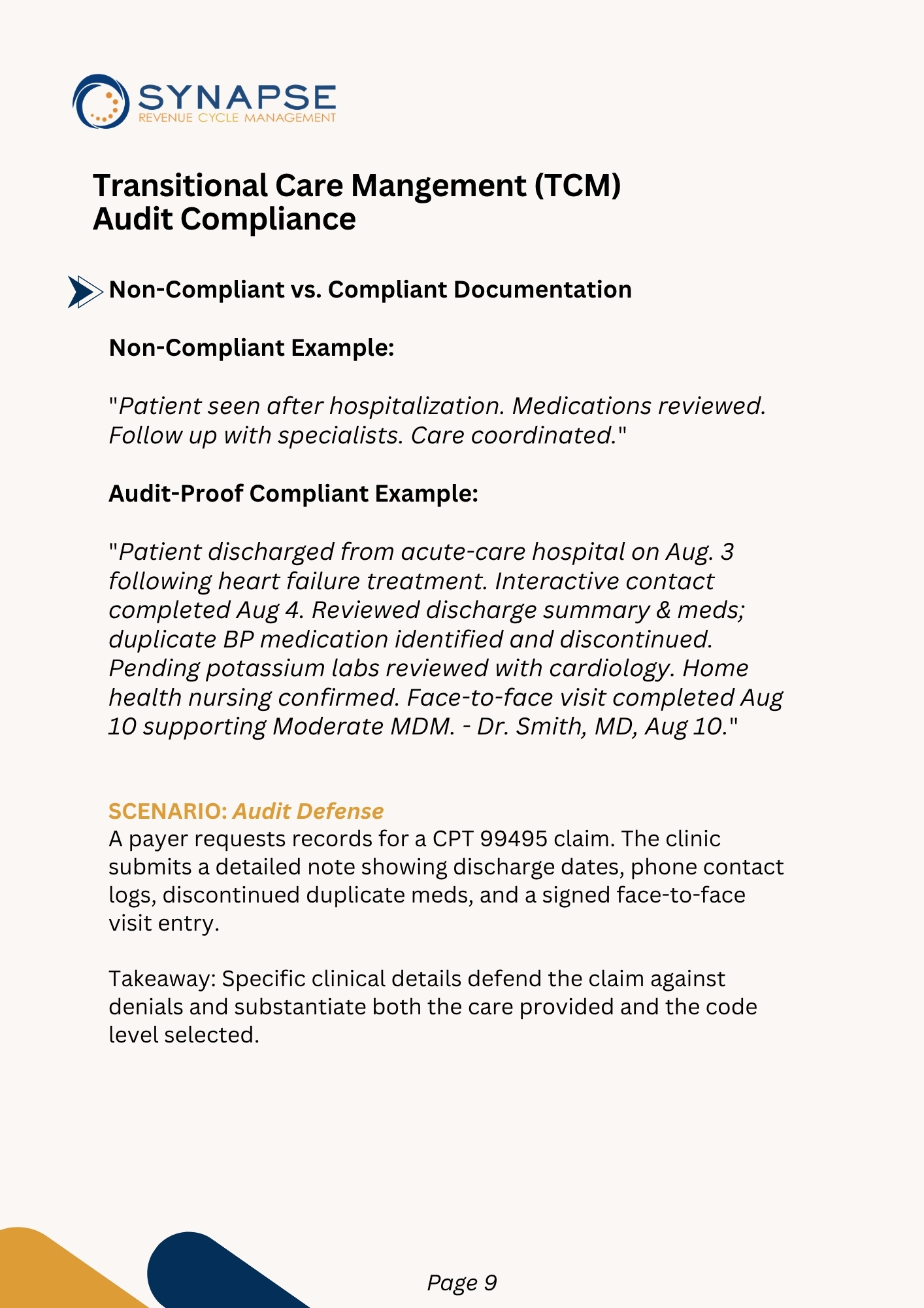 Tcm   audit compliance