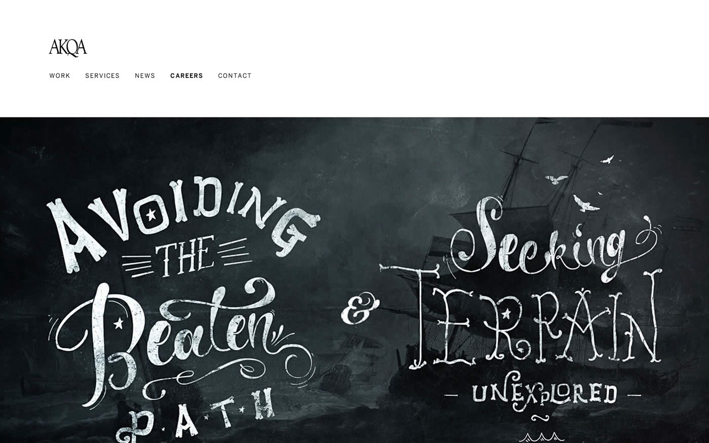 Screen shot of the AKQA.com website