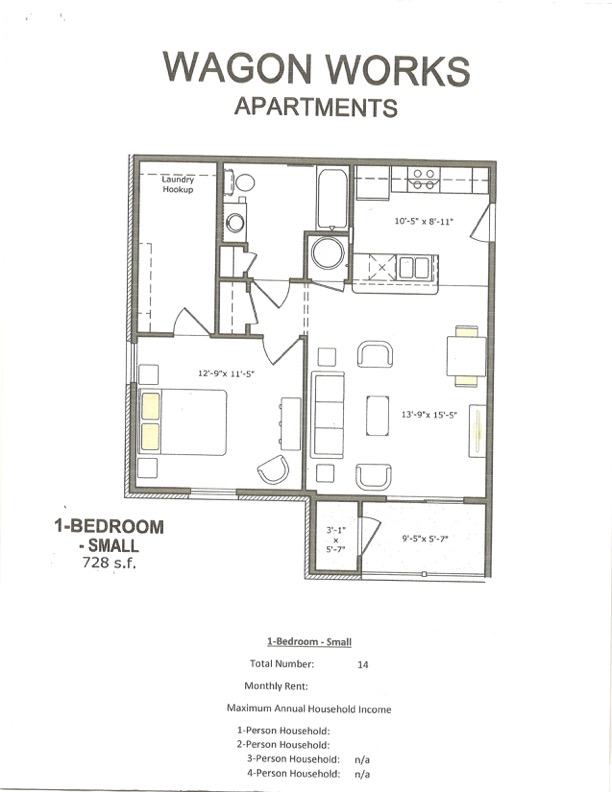 Image of One Bedroom Small Floorplans