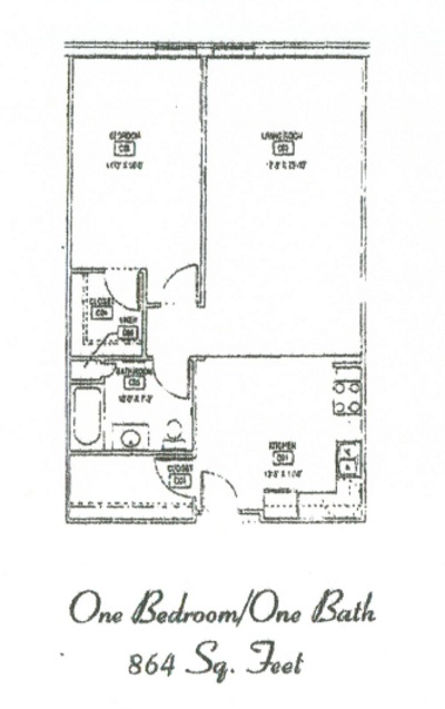Image of 1 Bedroom Floorplans
