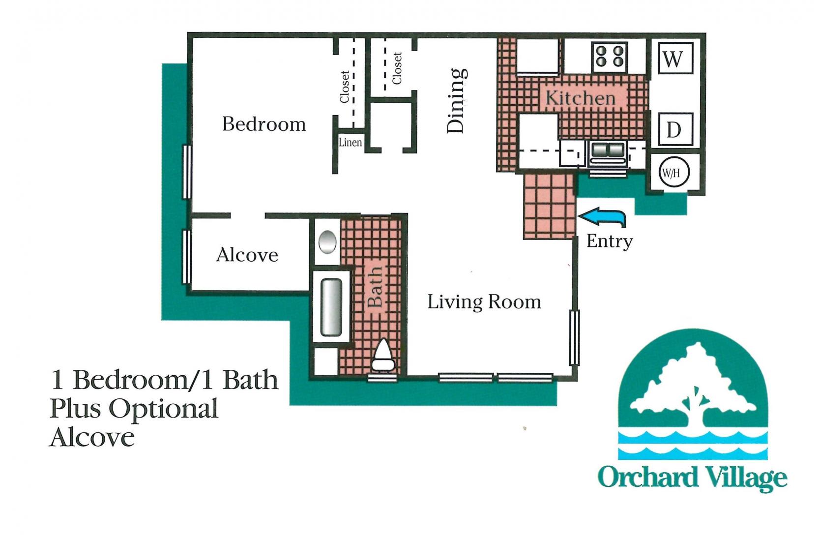 Image of One Bedroom Apartment Floorplans
